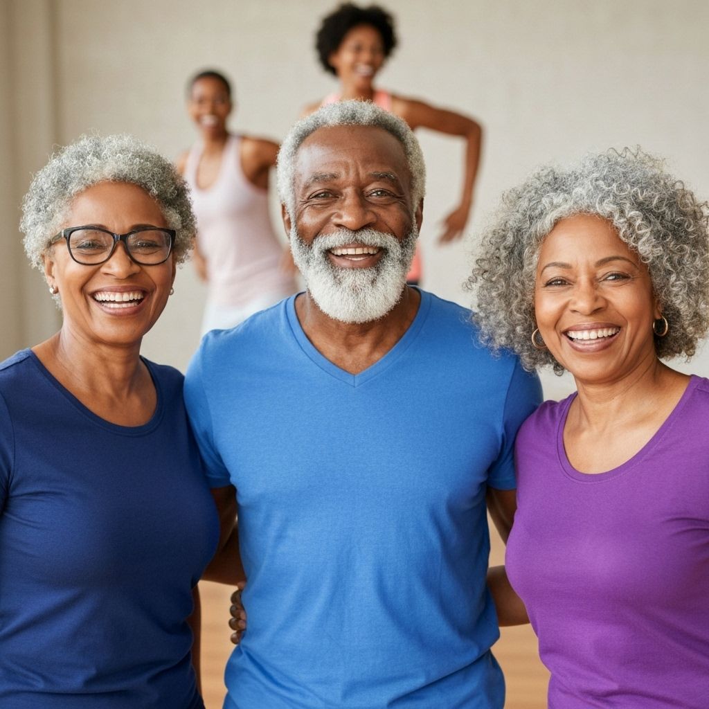 Three welcoming seniors from our SWAG wellness community